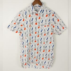 The Rail Button Down Shirt Medium Cotton Pocket